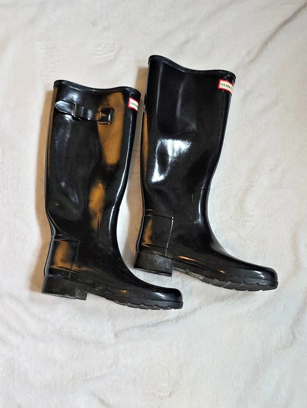 Hunter Original Tall Gloss Rain Boots Black UK 4 / EU 37 / US 6